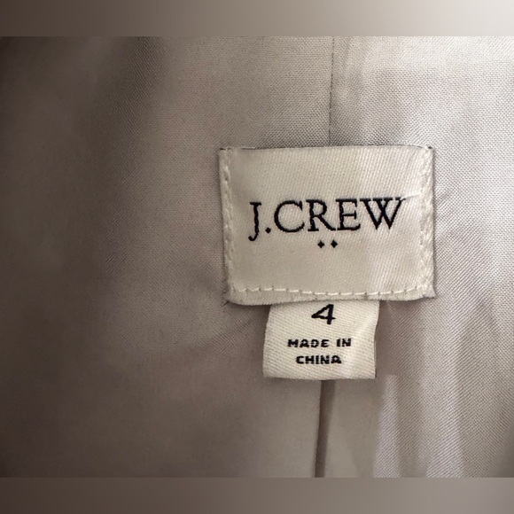J. Crew Light Gray Factory Wool Blend City Coat Size 4 - Picture 7 of 13